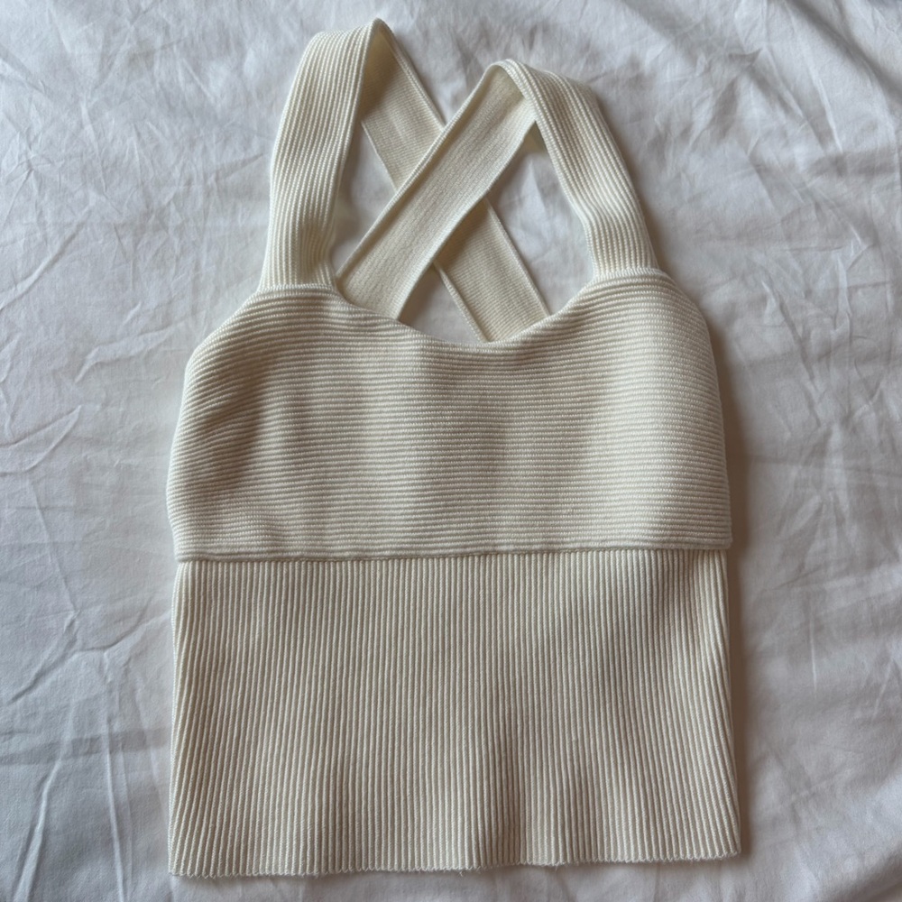 Abercrombie Ivory Knit Tank Top